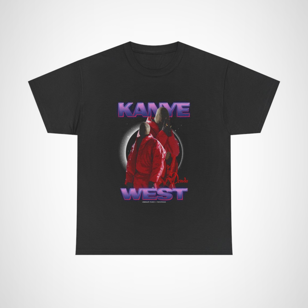 Kanye West Donda Red Jacket Inspired T-Shirt Black colour