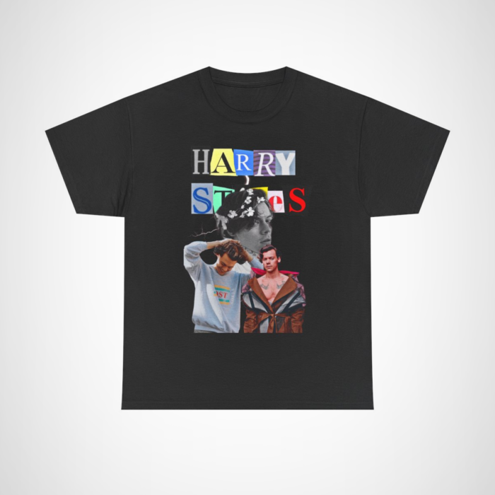 Harry Styles fan t-shirt with vintage design for true fans Black colour