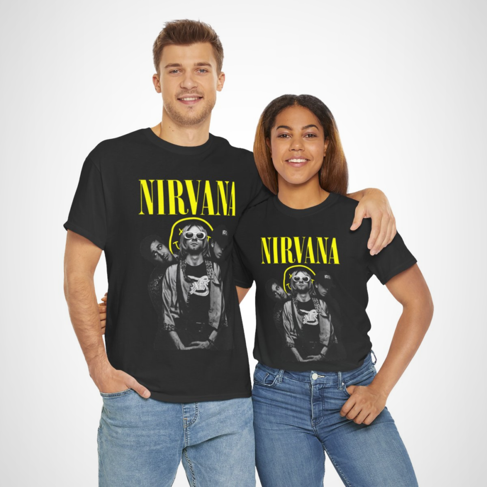 Vintage Nirvana Band T-Shirt perfect for fans of the 90s grunge music era