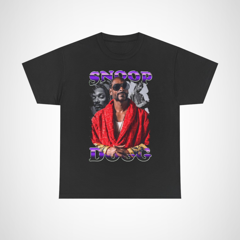 Snoop Dogg vintage style t-shirt featuring iconic graphics Black colour