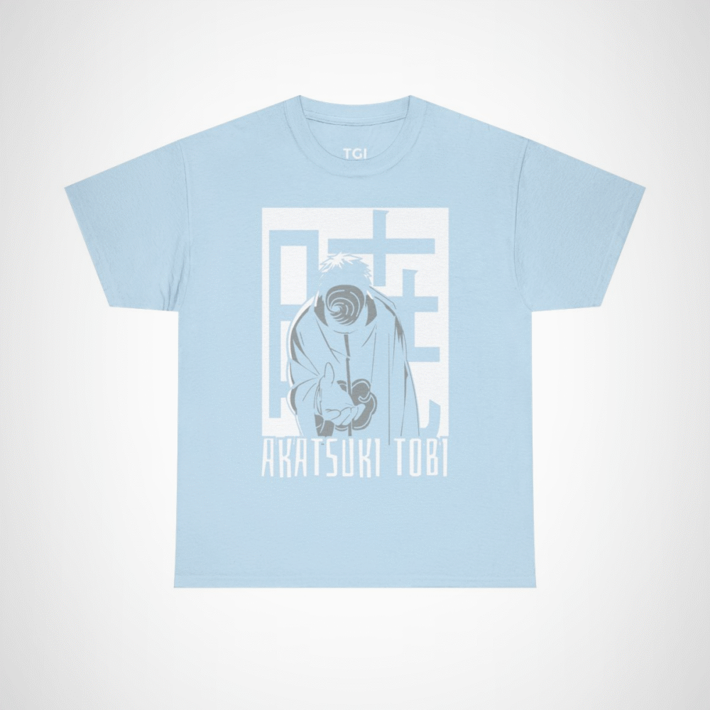 Akatsuki Tobi Ninja Graphic Tee featuring vibrant design Light Blue colour