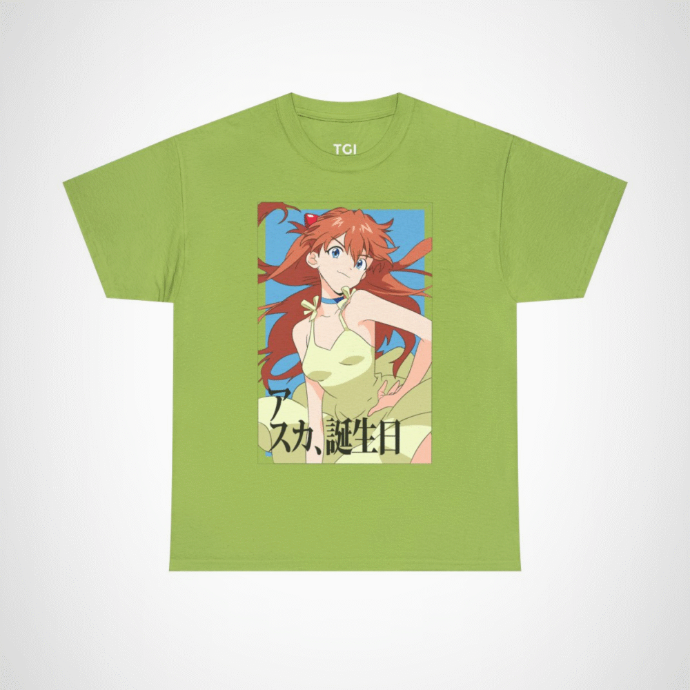 Asuka Birthday Anime T-Shirt for anime lovers Kiwi colour