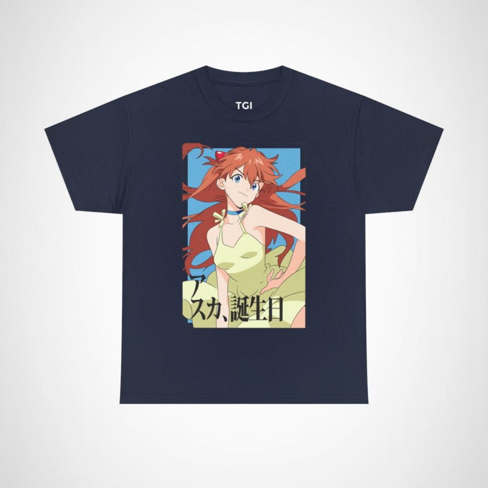 Asuka Birthday Anime T-Shirt for anime lovers Navy colour
