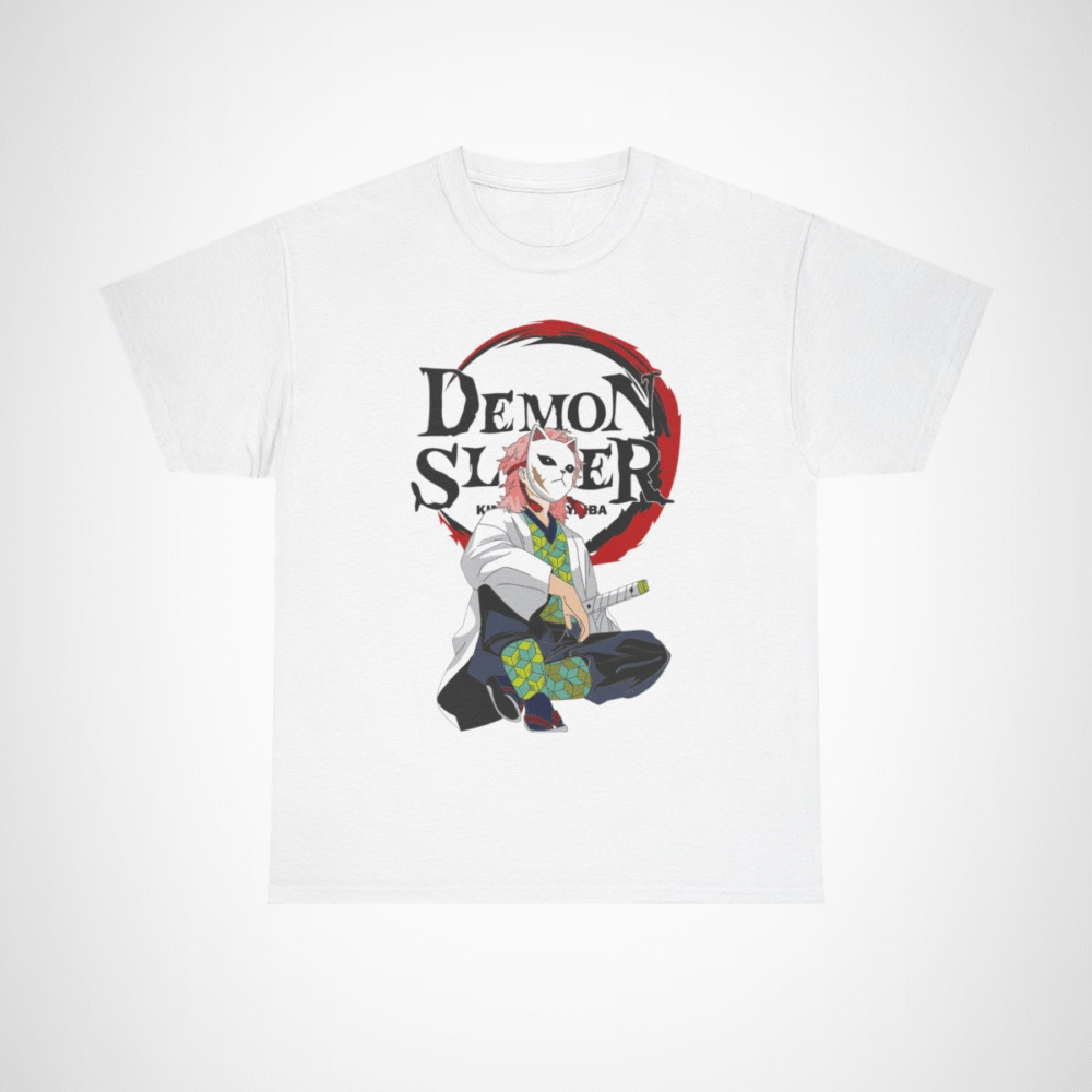 Demon Slayer Kimetsu no Yaiba character t-shirt design White colour