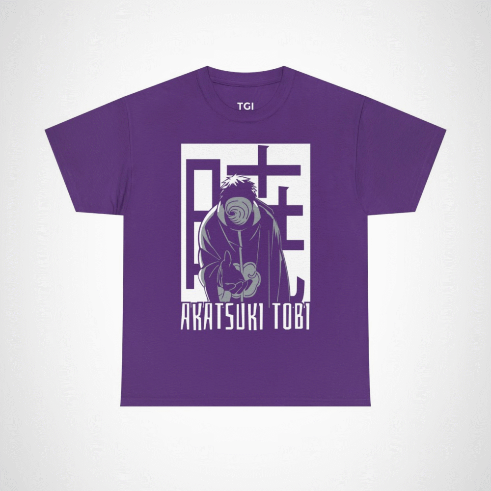 Akatsuki Tobi Ninja Graphic Tee featuring vibrant design Purple colour