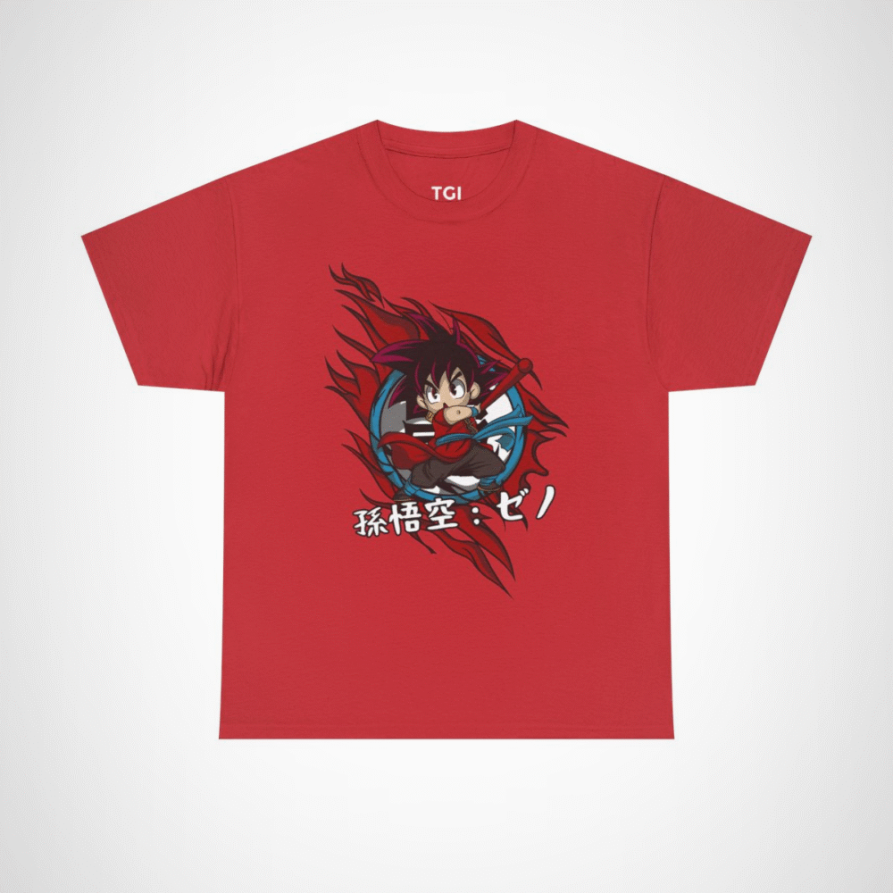 Chibi Warrior T-Shirt with vibrant design for anime enthusiasts Red colour