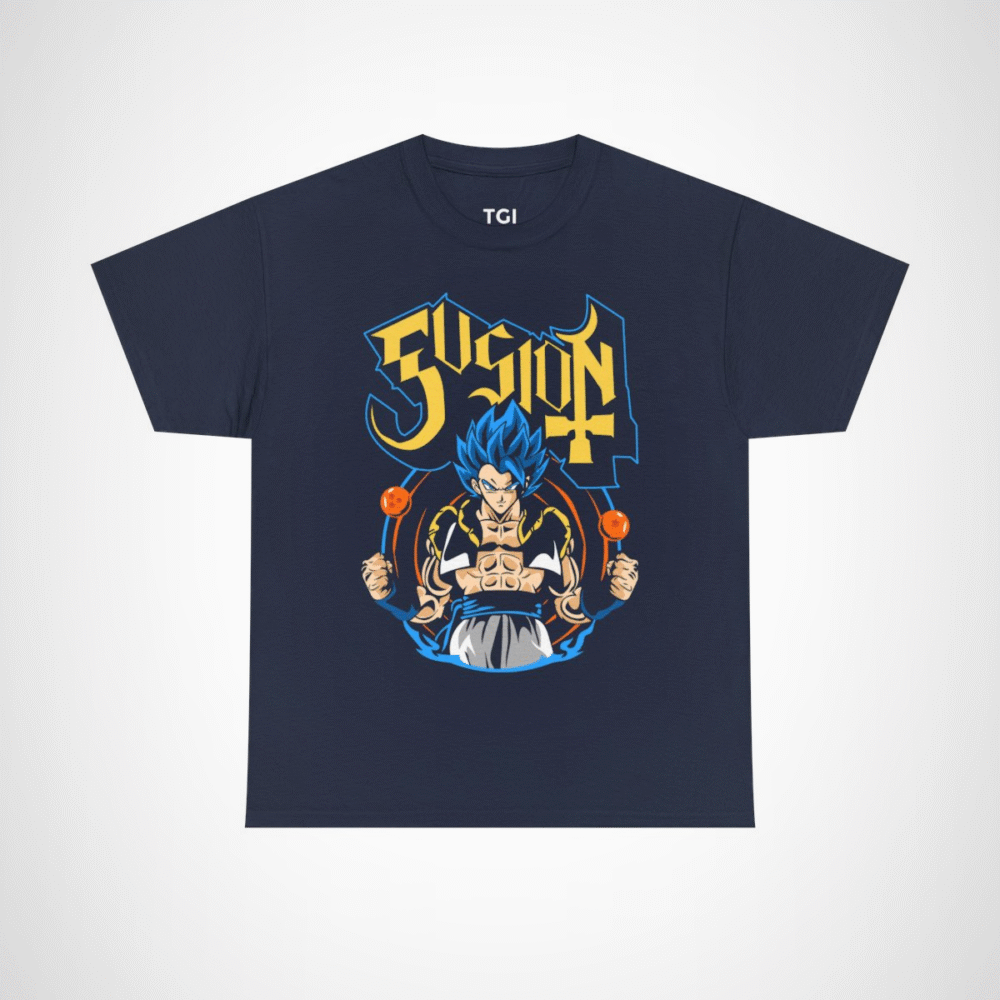 Epic Fusion T-Shirt featuring a stylish anime design for fans Navy colour
