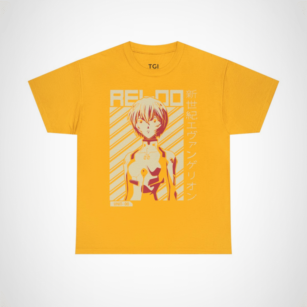 Reload with Unit-00 Character Tee for Anime Lovers Gold colour