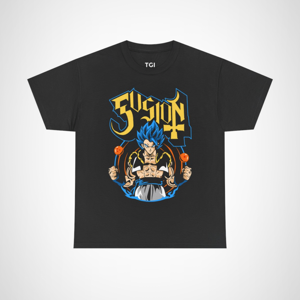 Epic Fusion T-Shirt featuring a stylish anime design for fans Black colour
