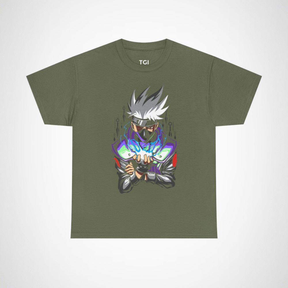 Epic Ninja Master T-Shirt featuring a powerful ninja design Military Green colour