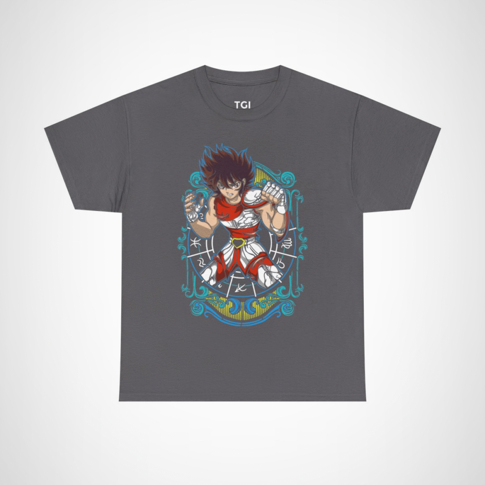 Epic Warrior Spirit T-Shirt featuring a fierce warrior illustration Charcoal colour