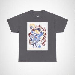 SKELETOR graphic t-shirt showcasing an intense villain design Charcoal colour