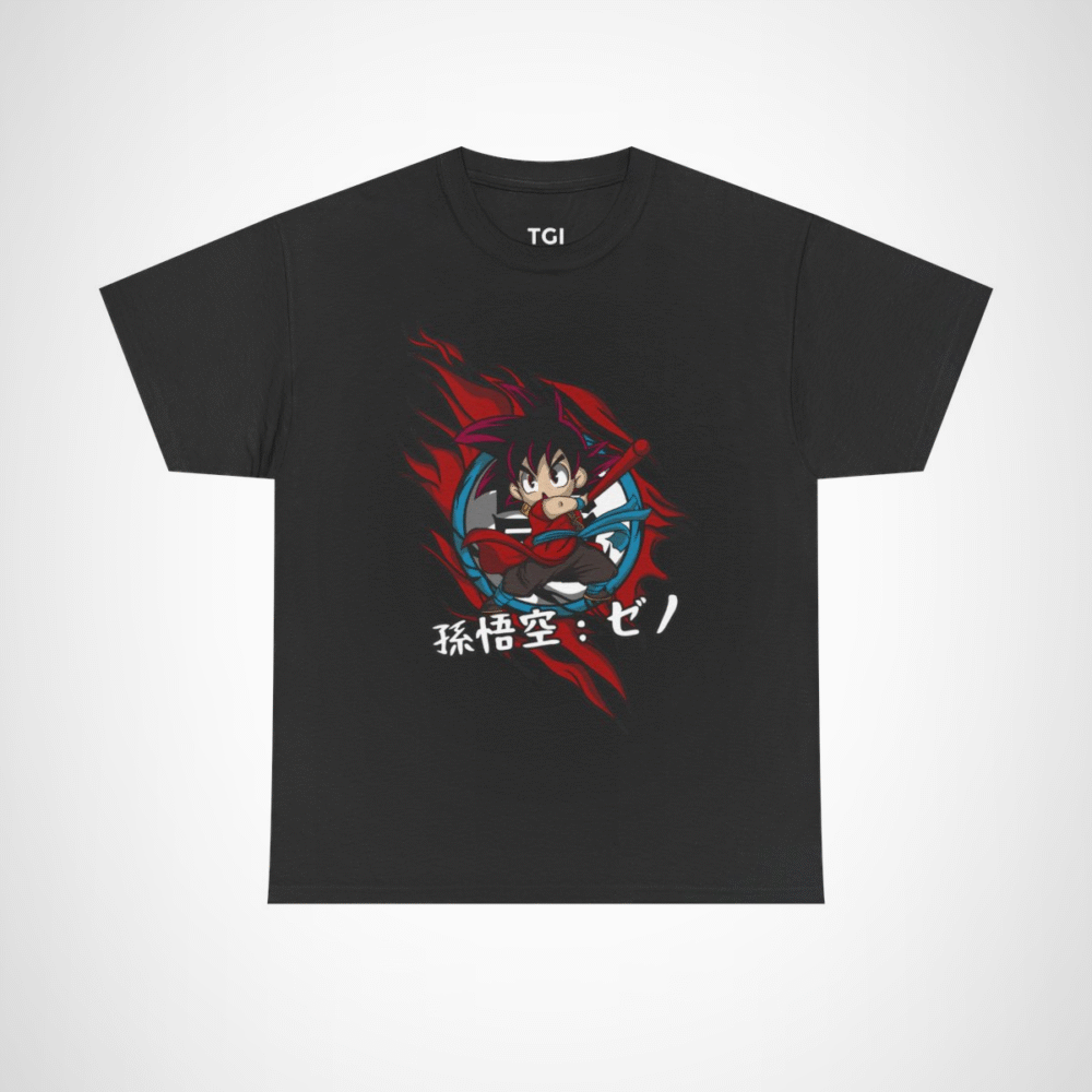 Chibi Warrior T-Shirt with vibrant design for anime enthusiasts Black colour