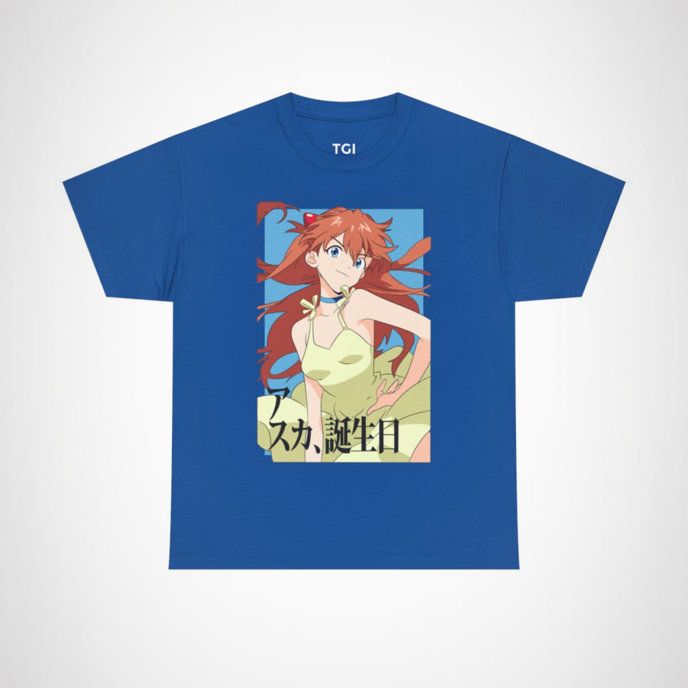 Asuka Birthday Anime T-Shirt for anime lovers Royal colour