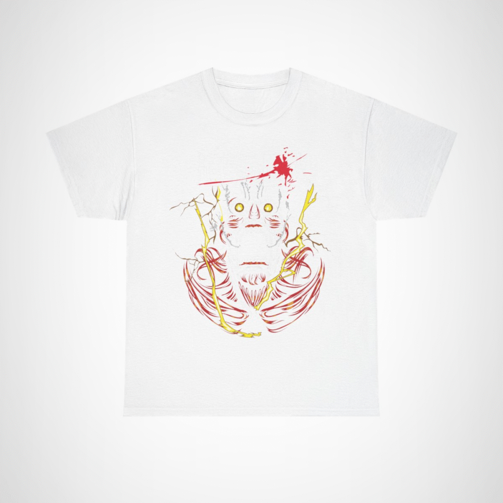 Epic Titan Roar T-Shirt inspired by Attack on Titan White colour