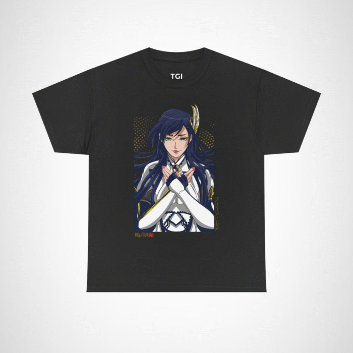 Anime Warrior Goddess T-Shirt featuring an empowering design Black colour