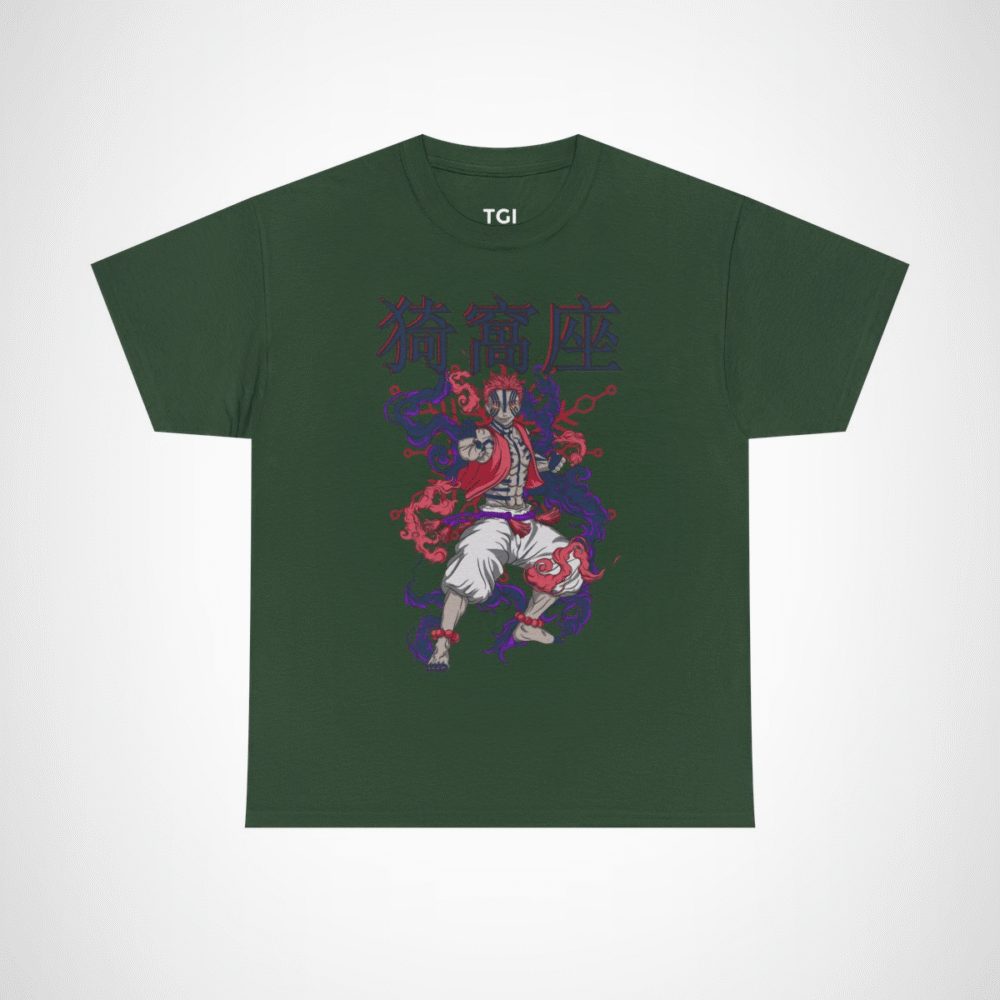Mystical Warrior Graphic Tee with vibrant colors and intricate design Forest Green colour