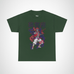 Mystical Warrior Graphic Tee with vibrant colors and intricate design Forest Green colour