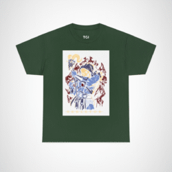 SKELETOR graphic t-shirt showcasing an intense villain design Forest Green colour