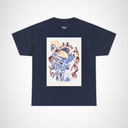 SKELETOR graphic t-shirt showcasing an intense villain design Navy colour