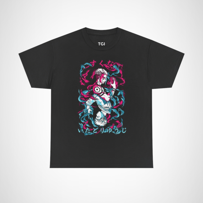 Vibrant graphic anime tee for fans featuring intricate design Black colour