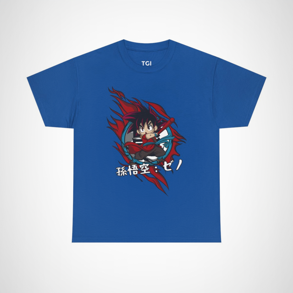 Chibi Warrior T-Shirt with vibrant design for anime enthusiasts Royal colour