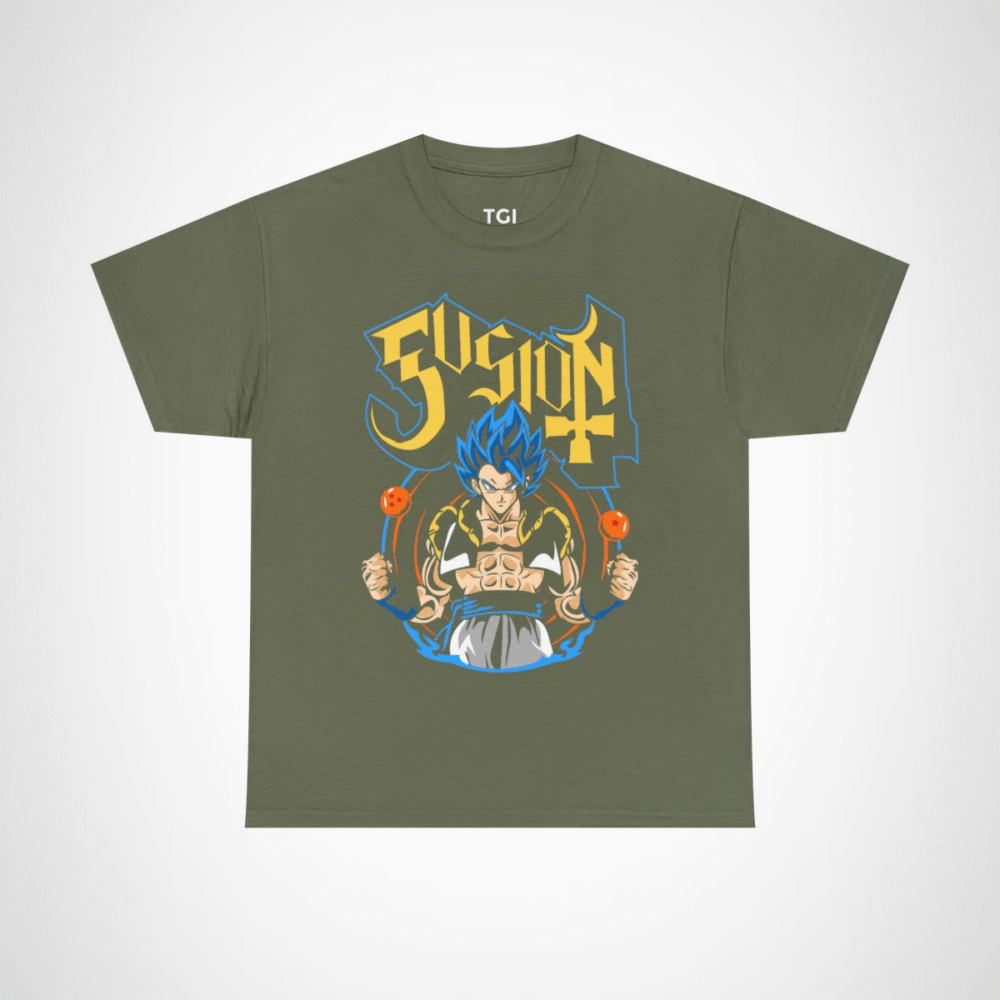 Epic Fusion T-Shirt featuring a stylish anime design for fans Military Green colour