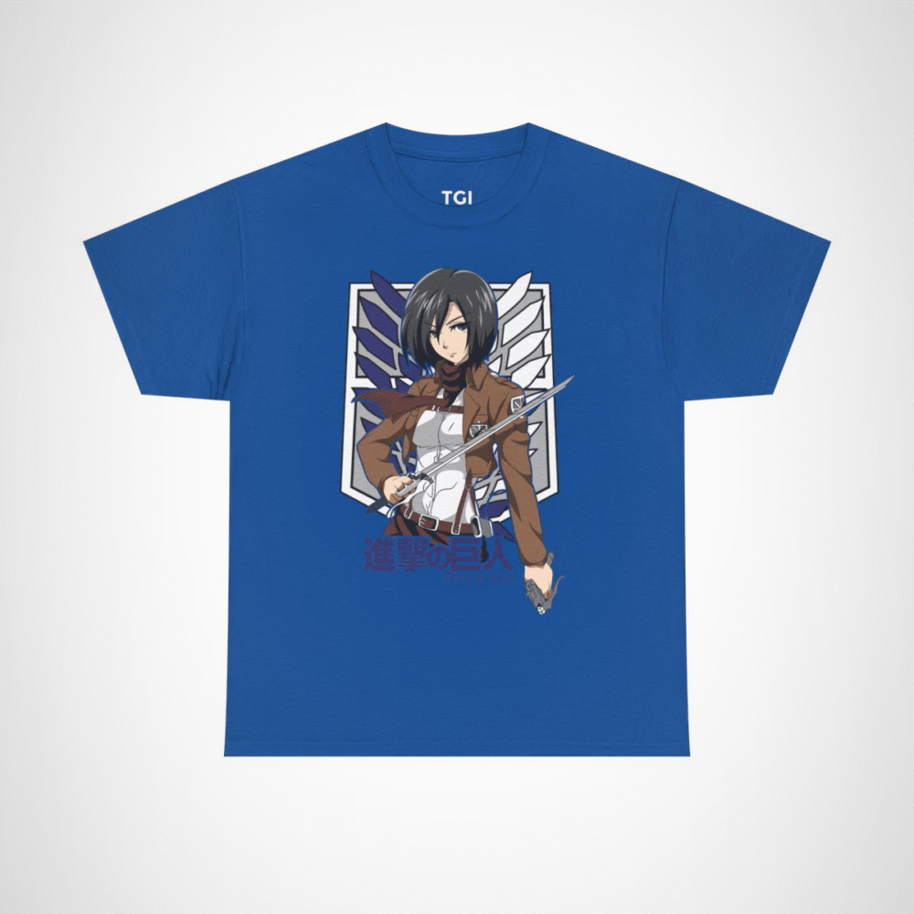 Fearless Fighter T-Shirt inspired by Attack on Titan Royal colour