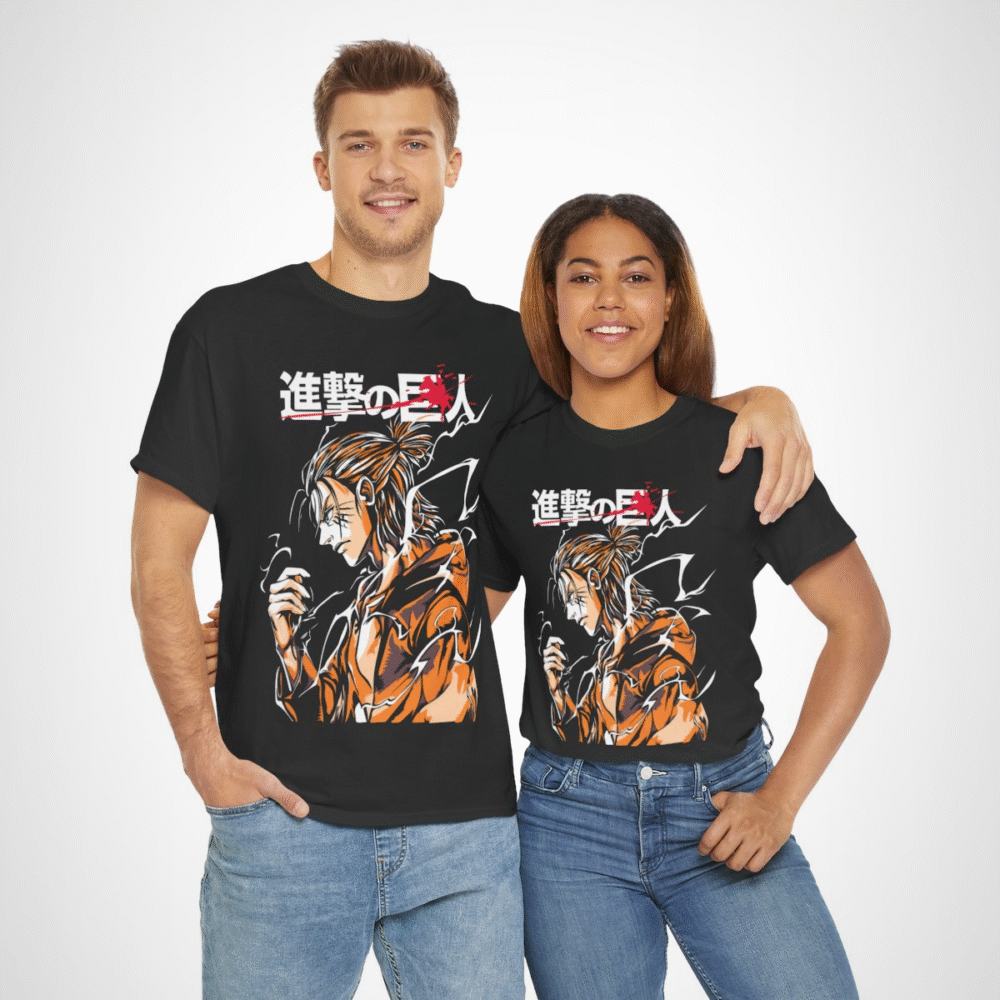 Attack on Titan inspired t-shirt featuring a titan slayer illustration