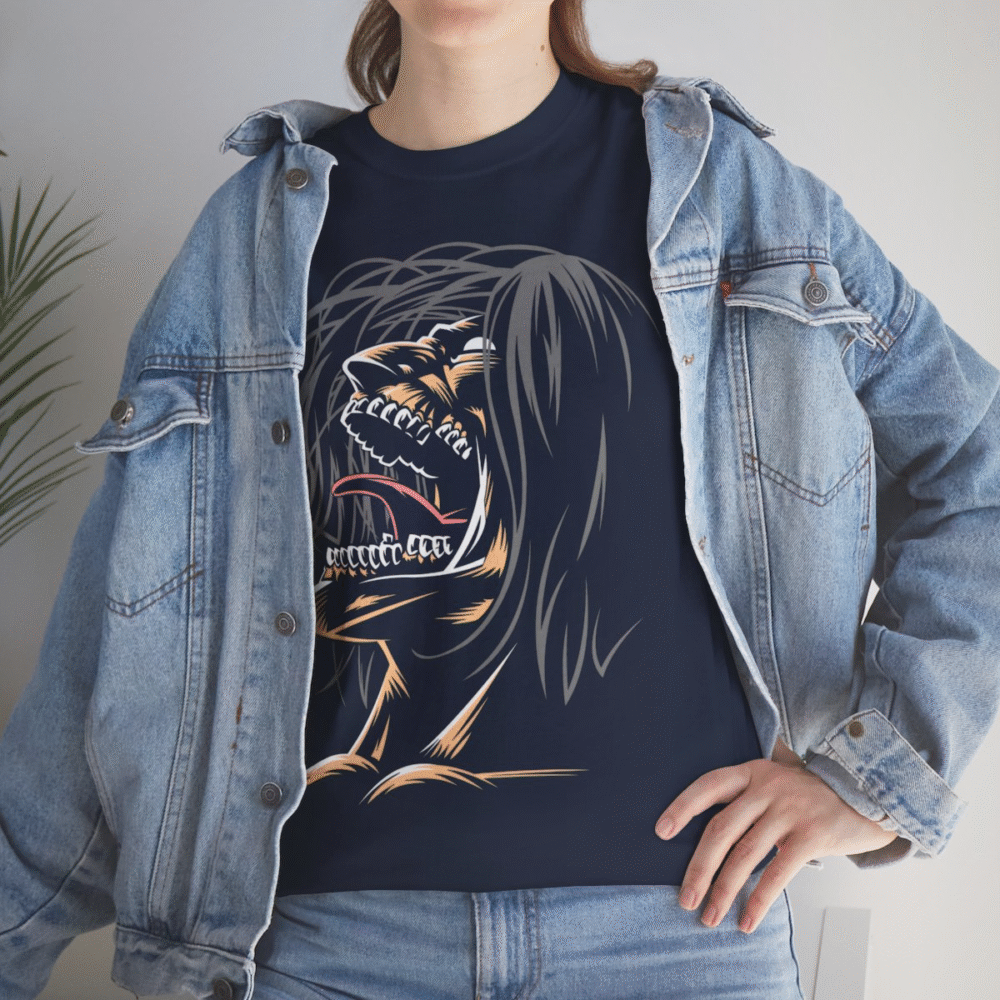 Fierce Grinning Creature T-Shirt with unique graphic design