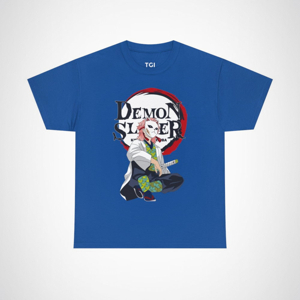 Demon Slayer Kimetsu no Yaiba character t-shirt design Royal colour