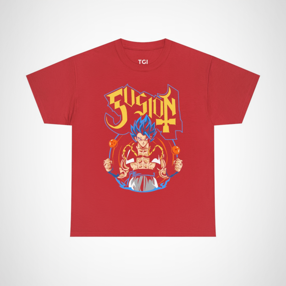 Epic Fusion T-Shirt featuring a stylish anime design for fans Red colour