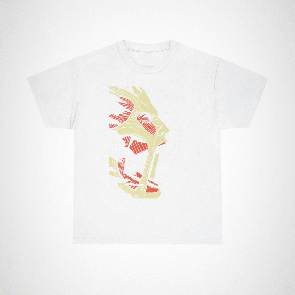Epic Titan Face Attack on Titan T-Shirt showcasing bold anime design White colour