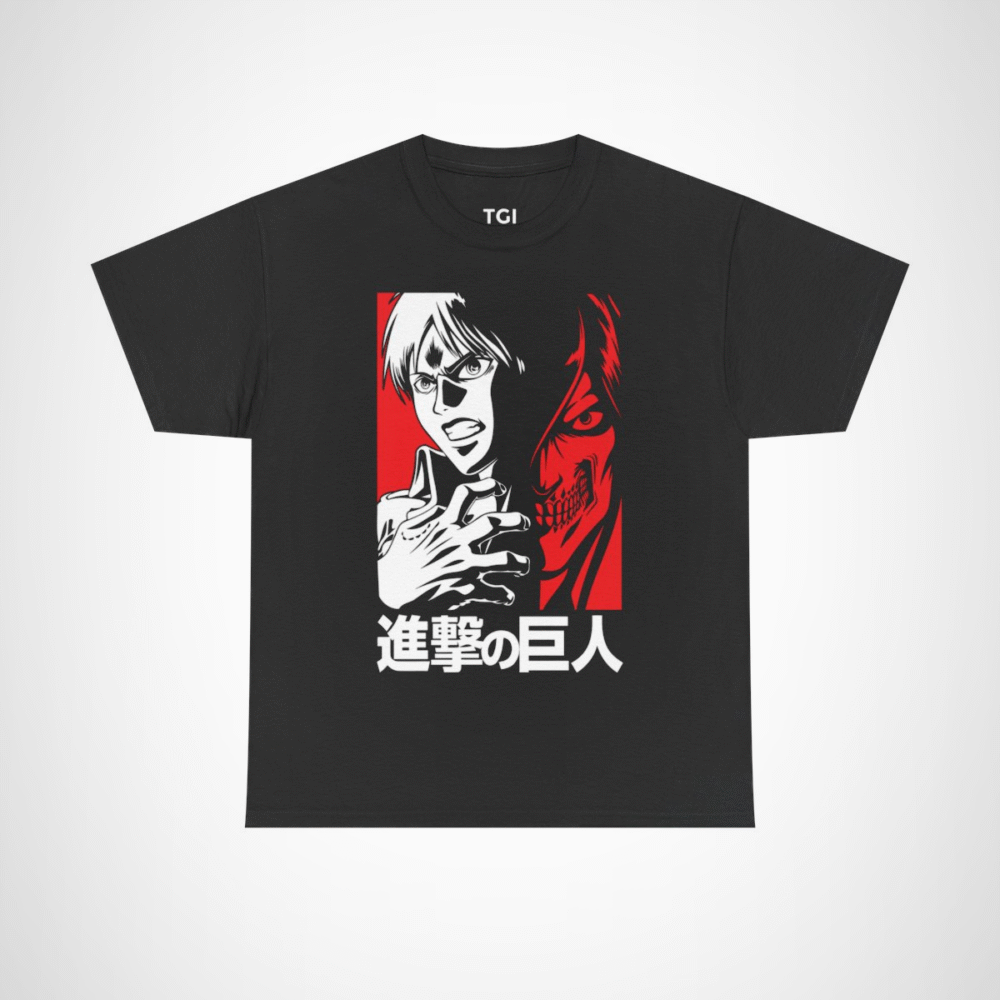 Attack on Titan Inspired Graphic Tee featuring a bold design Black colour