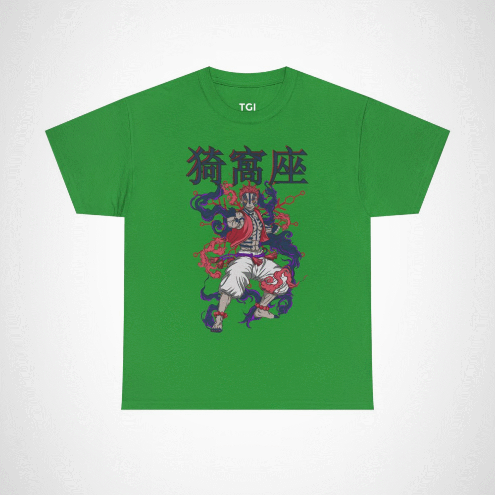 Mystical Warrior Graphic Tee with vibrant colors and intricate design Irish Green colour