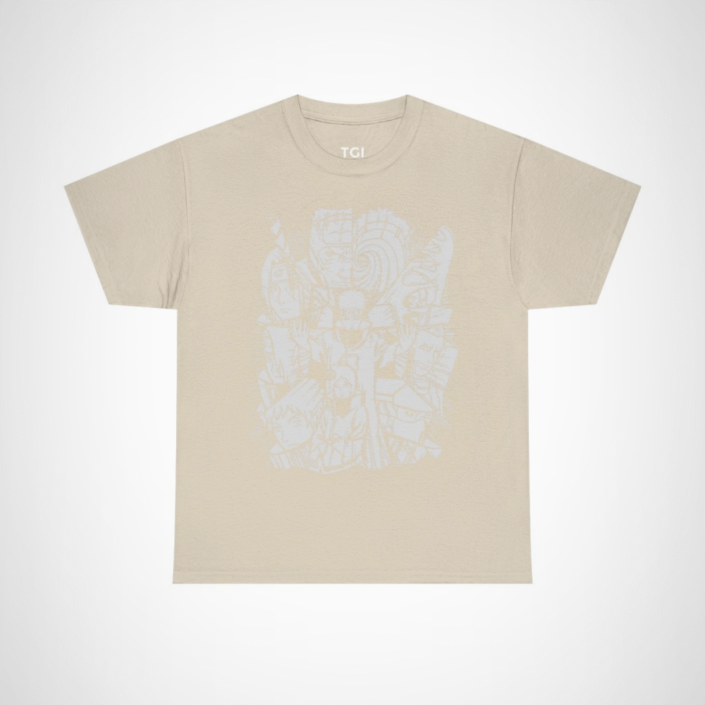 Unique Naruto Character T-Shirt from Tee Gift Ideas for Anime Fans Sand colour