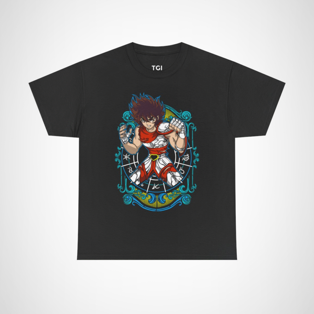 Epic Warrior Spirit T-Shirt featuring a fierce warrior illustration Black colour