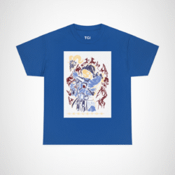 SKELETOR graphic t-shirt showcasing an intense villain design Royal colour