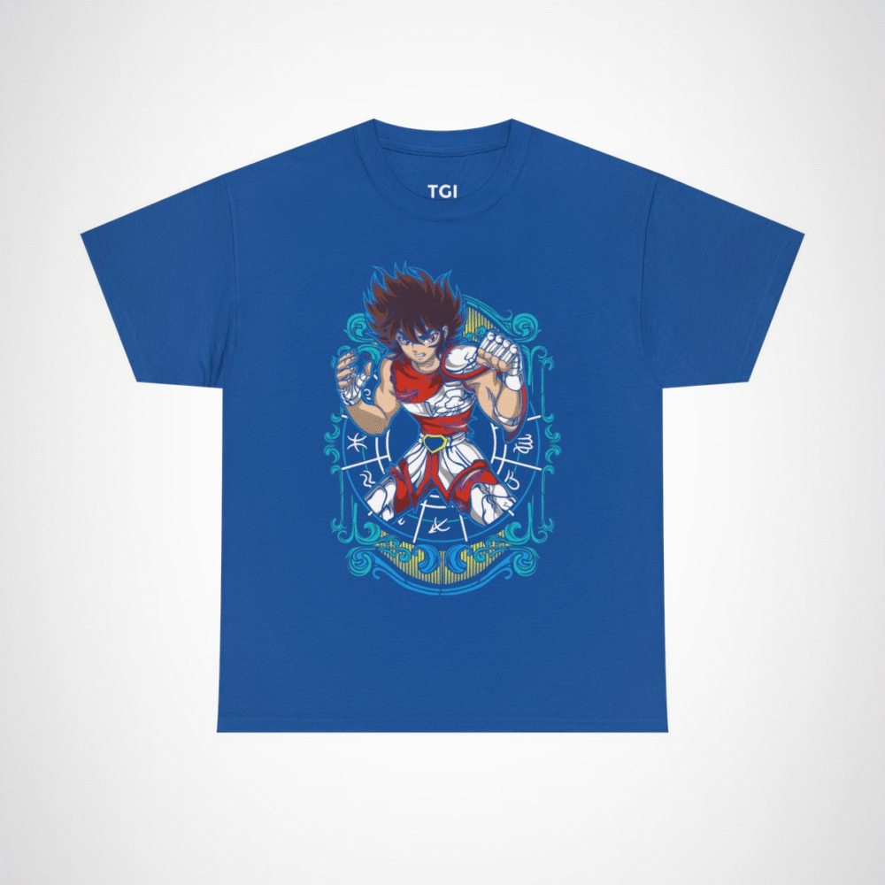 Epic Warrior Spirit T-Shirt featuring a fierce warrior illustration Royal colour