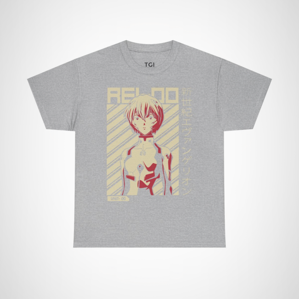 Reload with Unit-00 Character Tee for Anime Lovers Sport Grey colour
