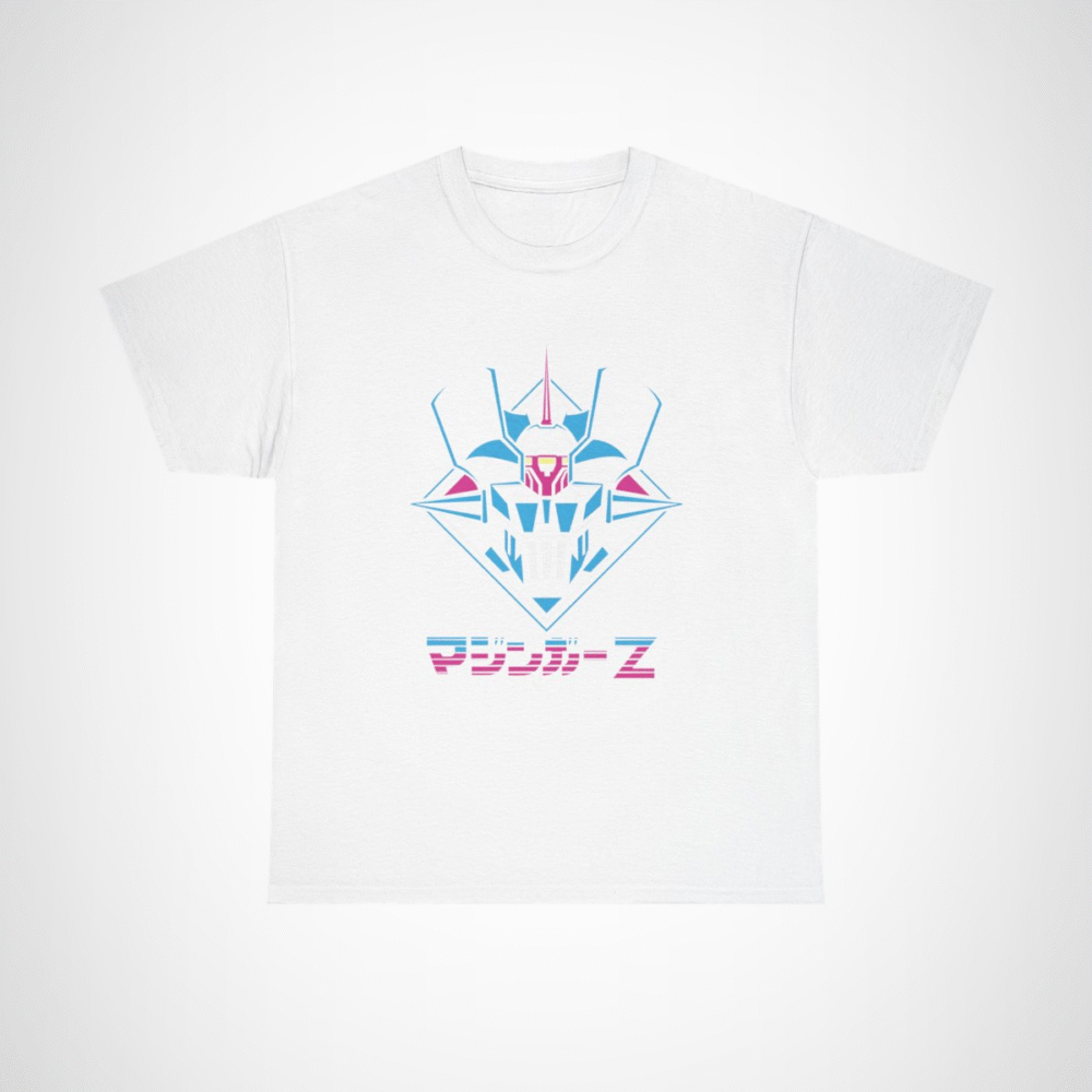 Retro Mazinger Z design t-shirt for anime fans White colour