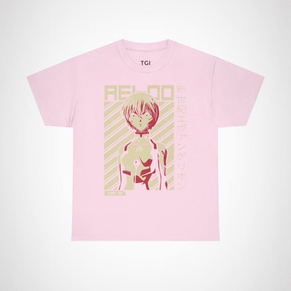 Reload with Unit-00 Character Tee for Anime Lovers Light Pink colour