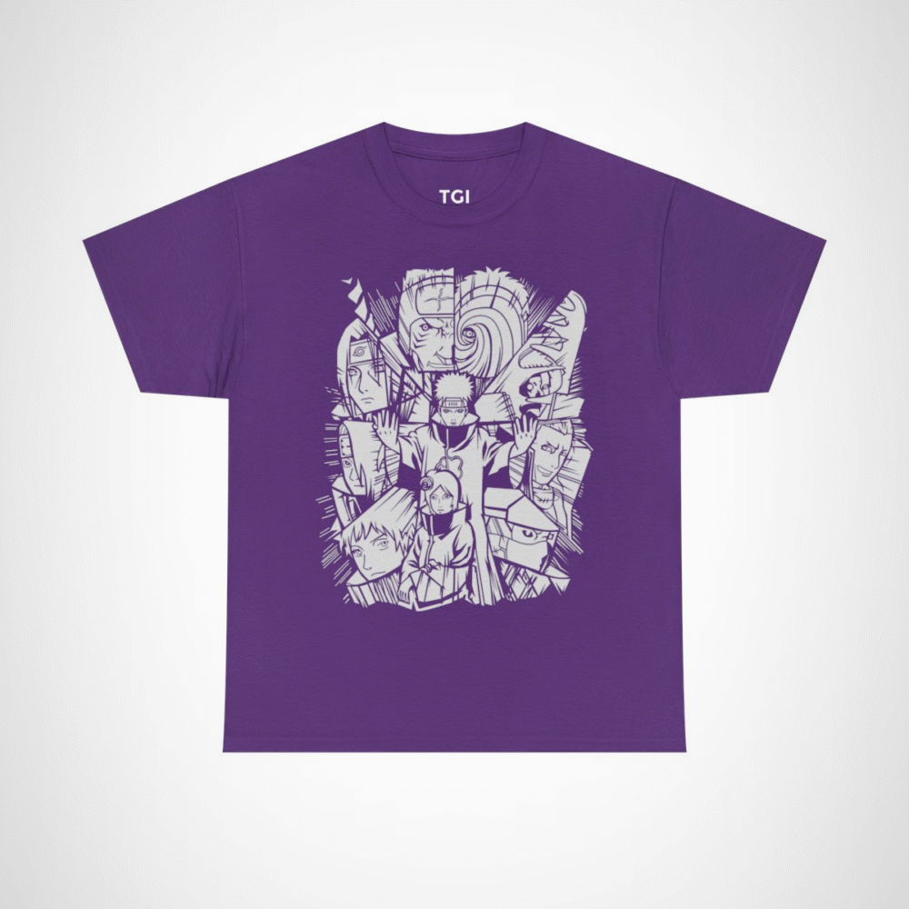 Unique Naruto Character T-Shirt from Tee Gift Ideas for Anime Fans Purple colour