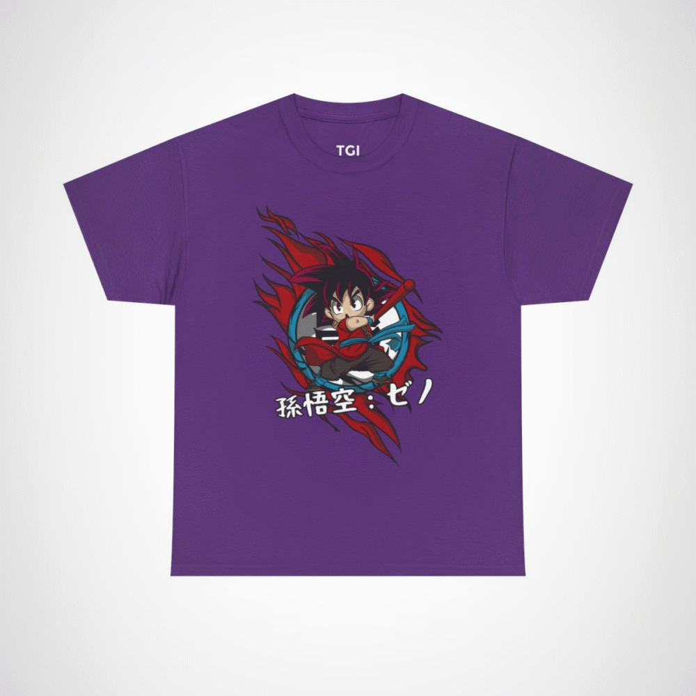 Chibi Warrior T-Shirt with vibrant design for anime enthusiasts Purple colour