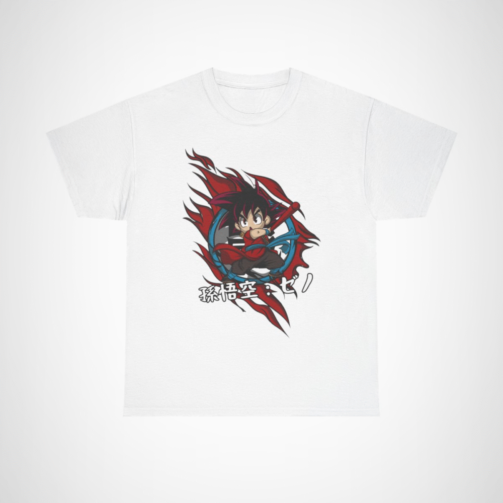 Chibi Warrior T-Shirt with vibrant design for anime enthusiasts White colour
