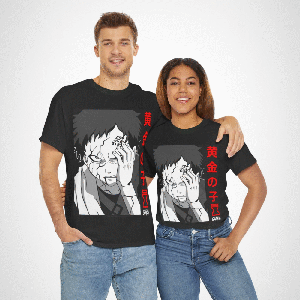 Gaara Aesthetic Manga Tee featuring unique anime art