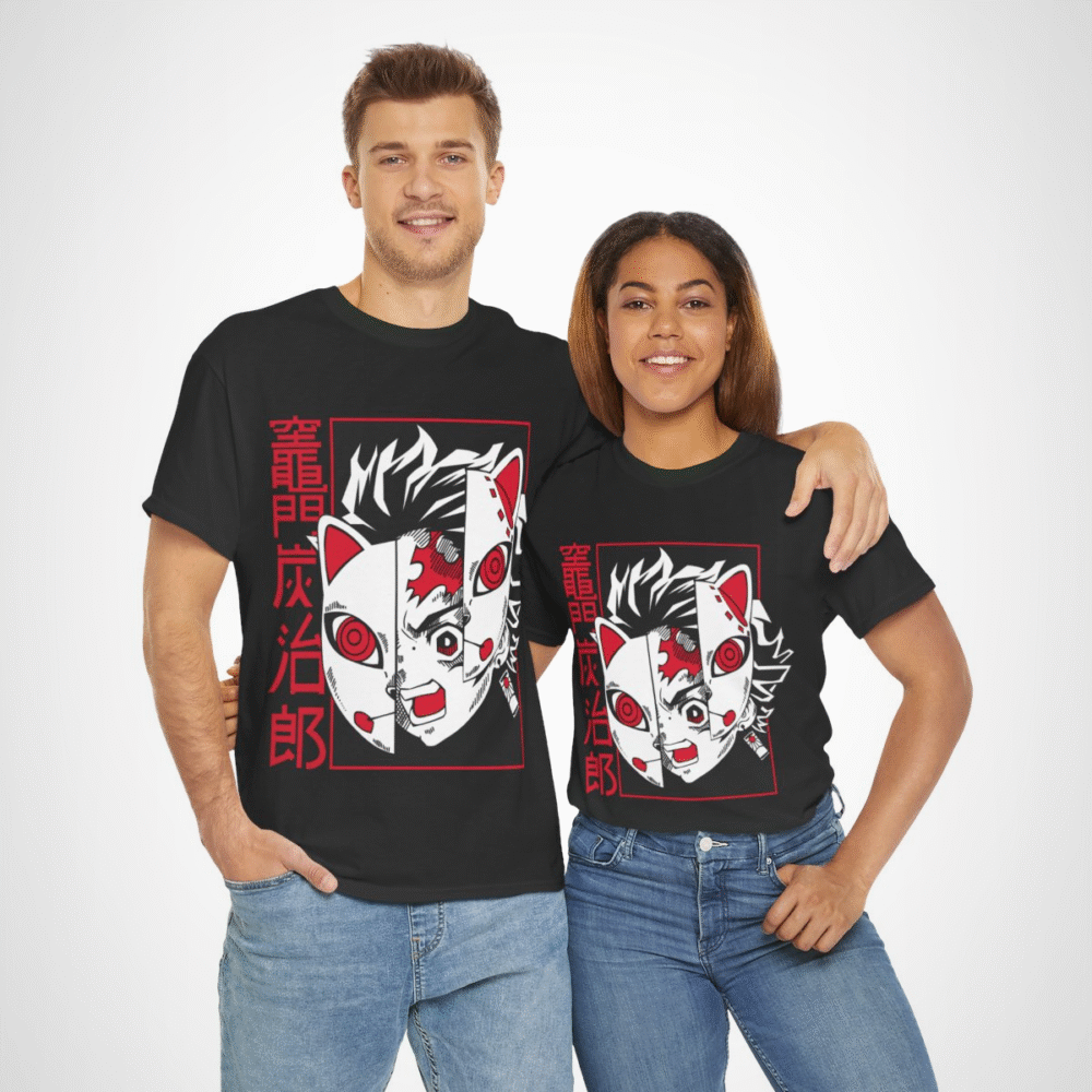 Bold Oni Mask Tee featuring intricate Oni design