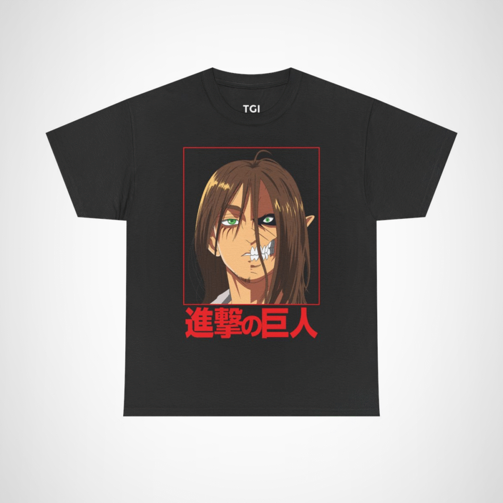 Fierce Titan Transformation Graphic Tee showcasing powerful anime character Black colour