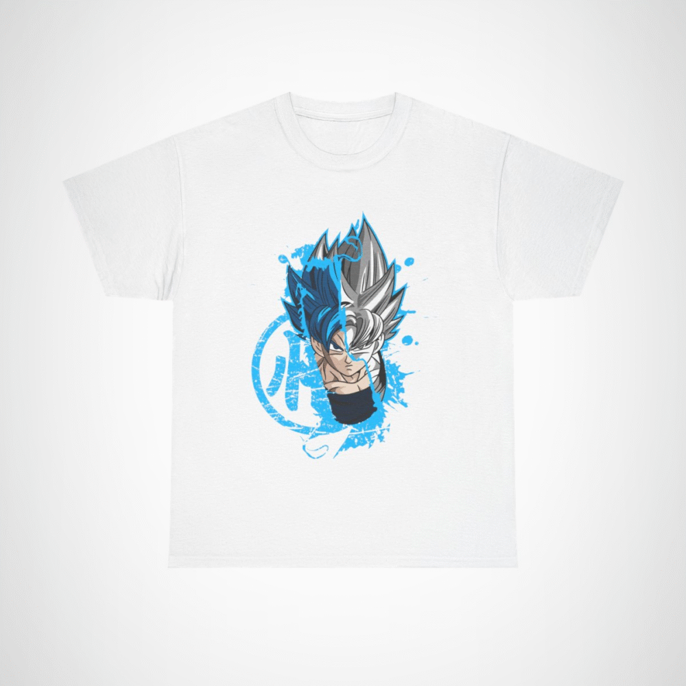 Ultra Instinct Fusion T-Shirt with Saiyan Showdown design White colour