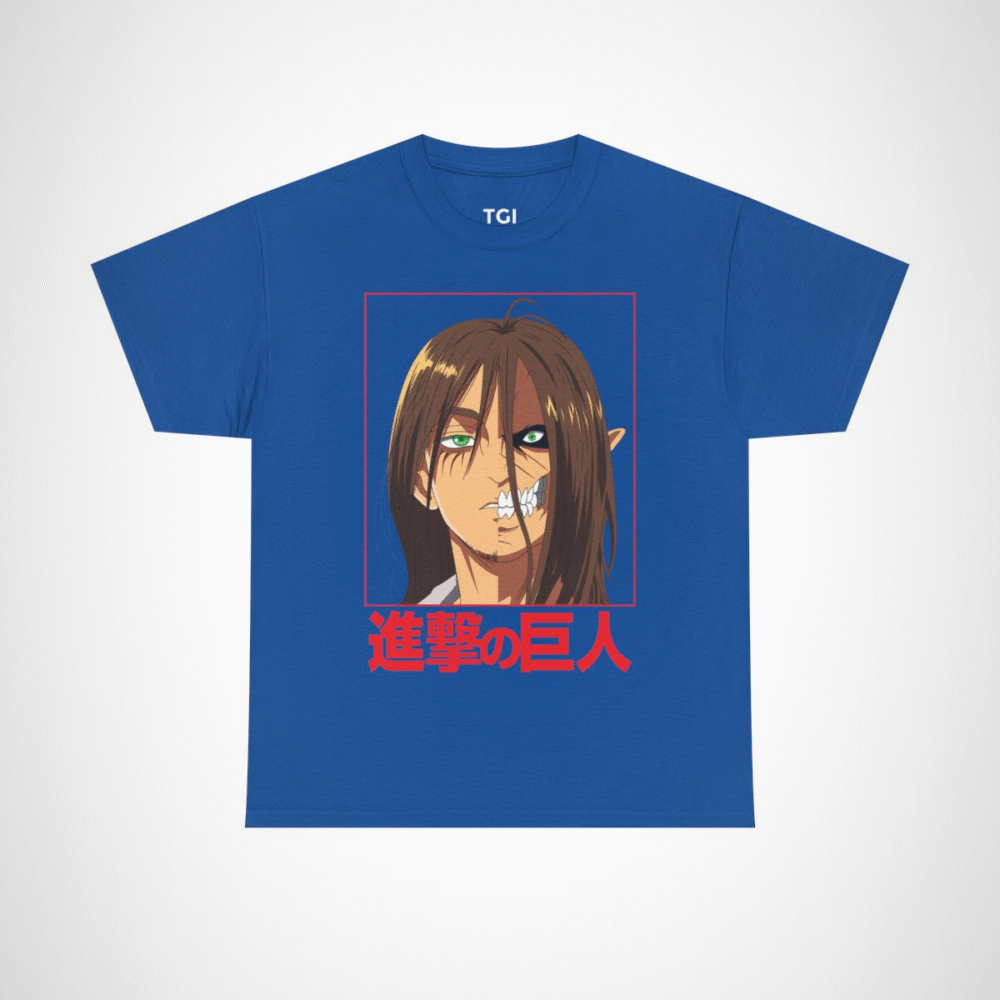 Fierce Titan Transformation Graphic Tee showcasing powerful anime character Royal colour